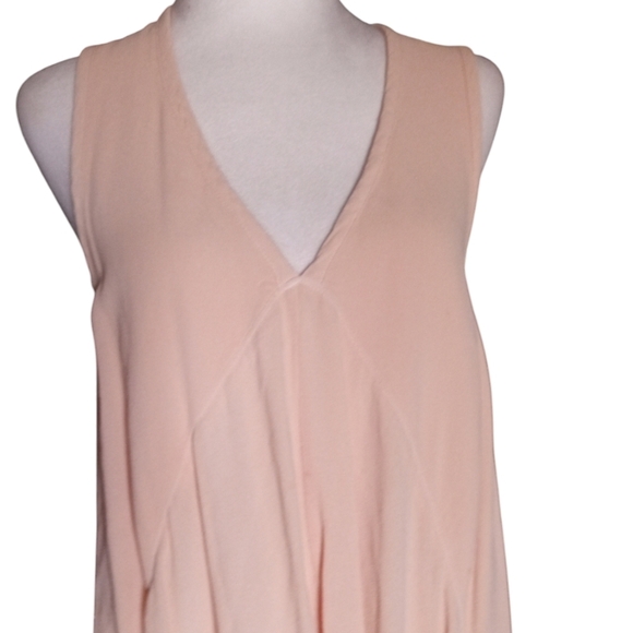 Anthropologie Left of Center Peachy Pink Baby Doll Tunic Top Size Medium - Picture 3 of 9